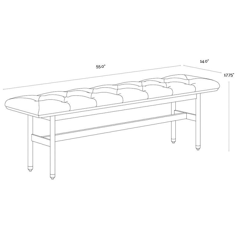 Image 7 Sunpan Staten Bench Black more views