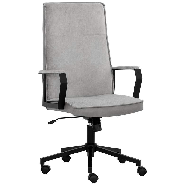 Image 1 Sunpan Swanson Office Chair Polo Club Stone and Bravo Metal