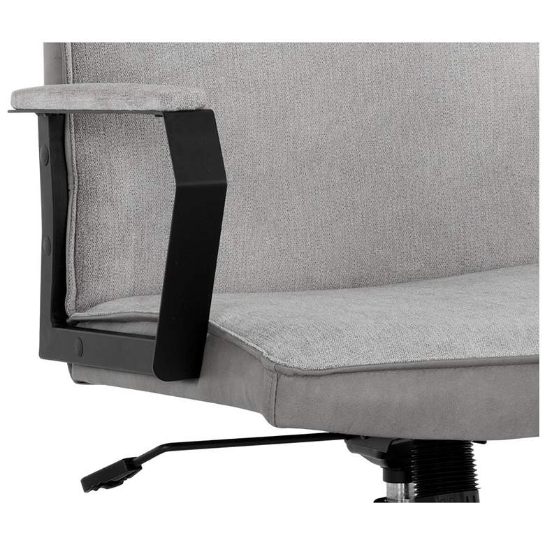 Image 6 Sunpan Swanson Office Chair Polo Club Stone and Bravo Metal more views