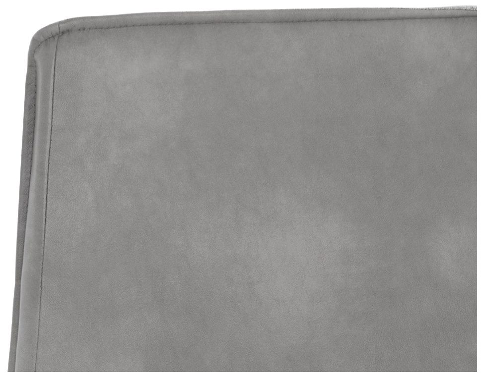 Sunpan Swanson Office Chair Polo Club Stone and Bravo Metal