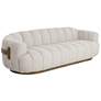 1_Sunpan Tadeo 96 1/2" Brown Wood with Dove Cream Fabric Modern Sofa