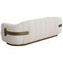 3_Sunpan Tadeo 96 1/2" Brown Wood with Dove Cream Fabric Modern Sofa more views