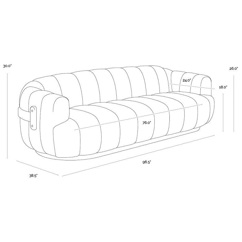 Image 5 Sunpan Tadeo Sofa Warm Brown Dove Cream more views