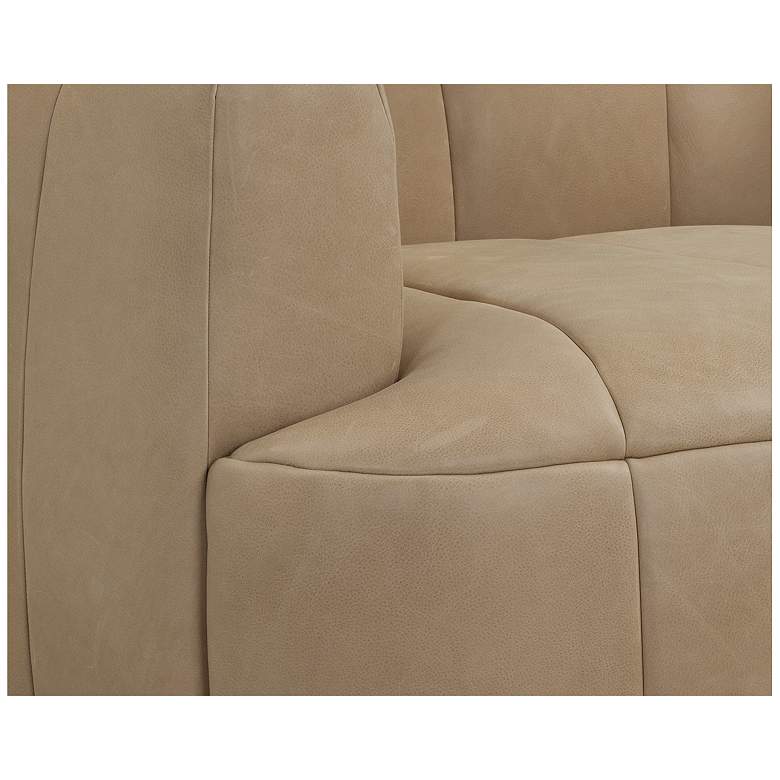 Image 5 Sunpan Tadeo Swivel Armchair Dark Brown Sahara Sand Leather more views