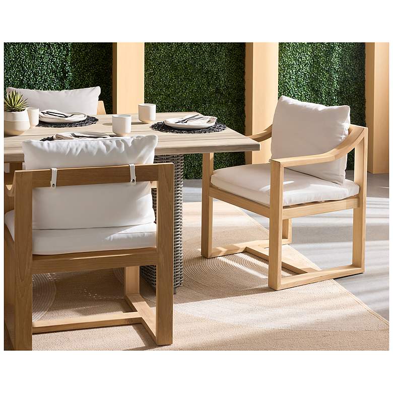 Image 5 Sunpan Tahiti Dining Armchair Stinson White more views