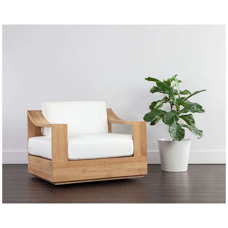 Image 5 Sunpan Tahiti Swivel Lounge Chair Stinson White more views