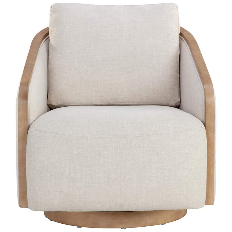 Image 2 Sunpan Tasia Swivel Lounge Chair Effie Linen more views