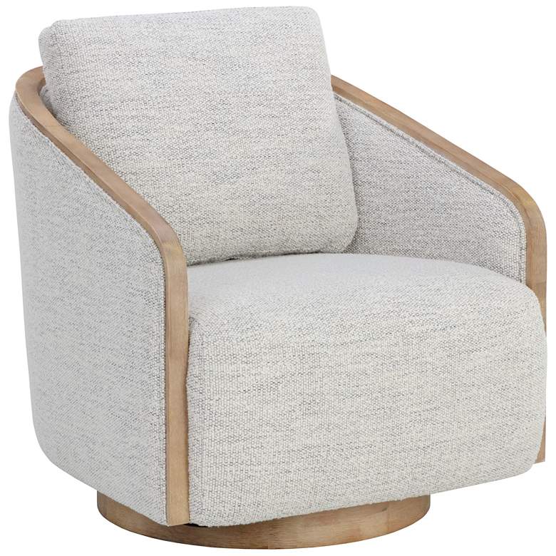 Image 2 Sunpan Tasia Swivel Lounge Chair Merino Cotton