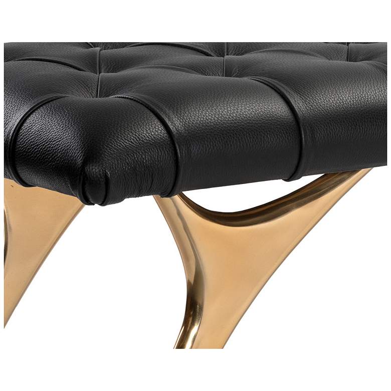Image 4 Sunpan Taylen Bench Black Leather more views