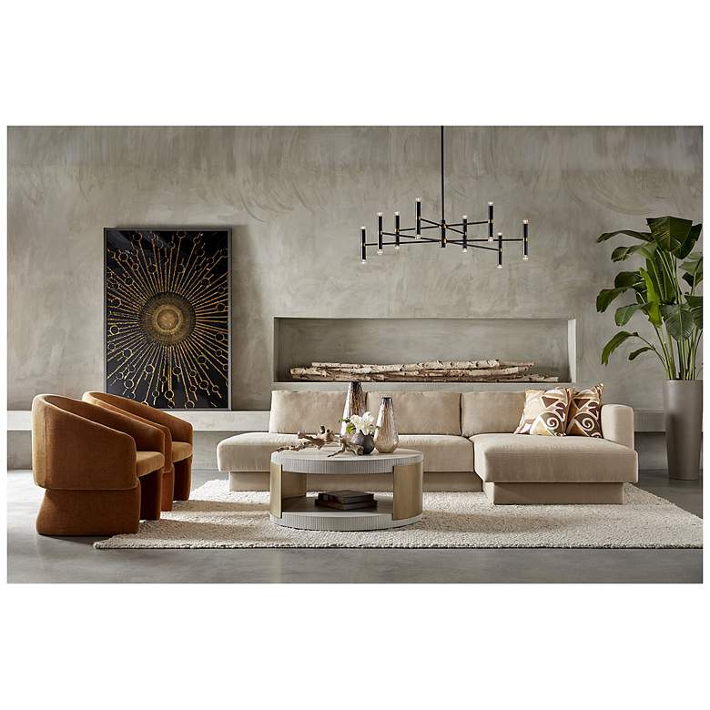 Image 6 Sunpan Tecoma Sofa Chaise Raf Danny Cream more views