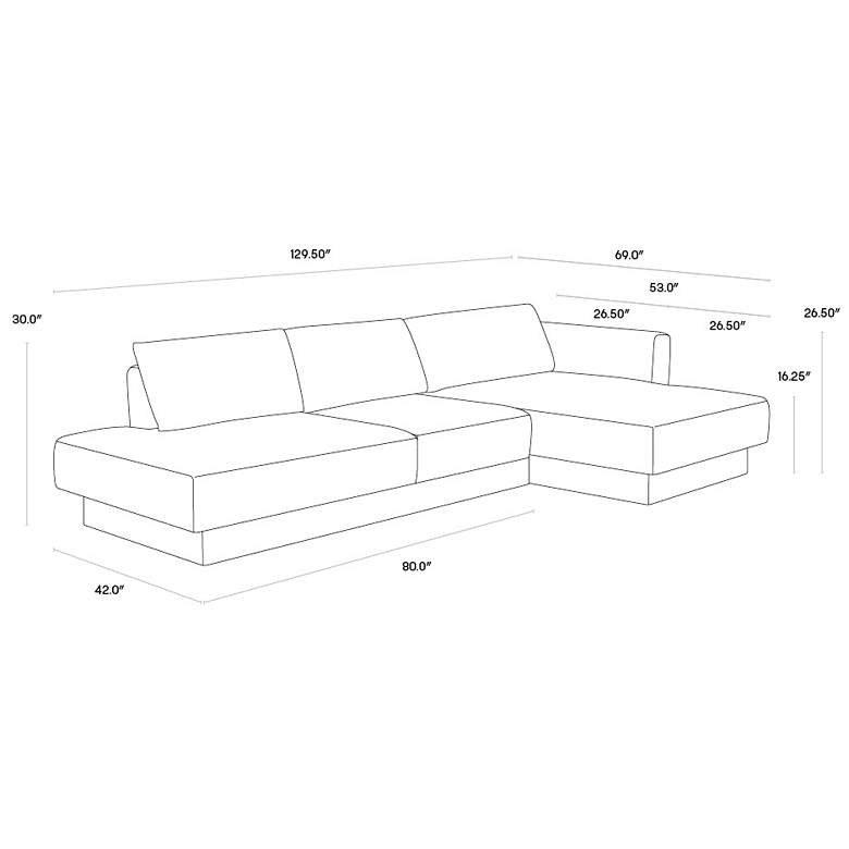 Image 6 Sunpan Tecoma Sofa Chaise Raf Danny Navy more views