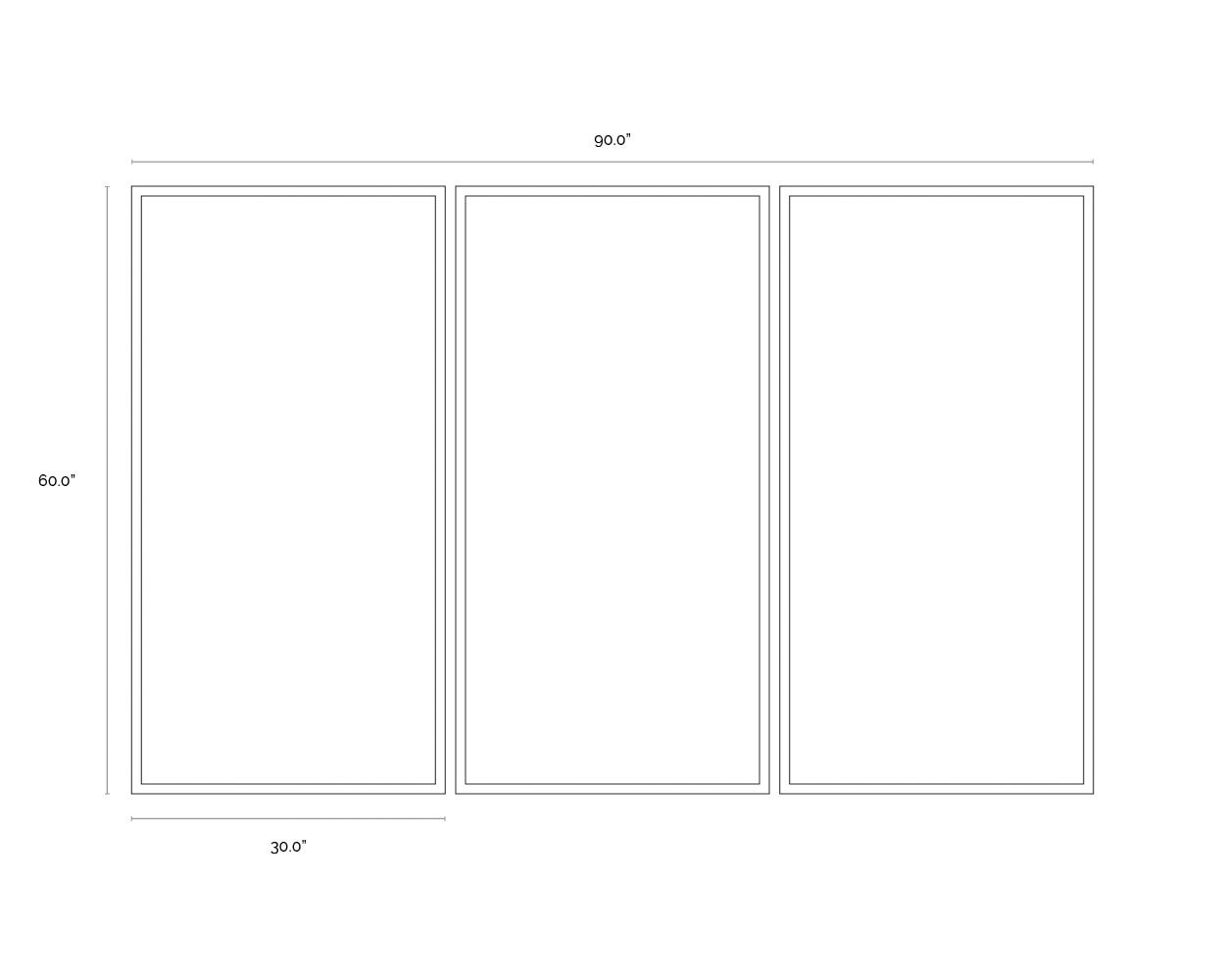 Image 6 Sunpan The Path (Set of 3) 30" X 60" Gold Floater Frame more views