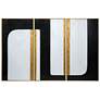 1_Sunpan The Path (Set of 3) 30" X 60" Gold Floater Frame