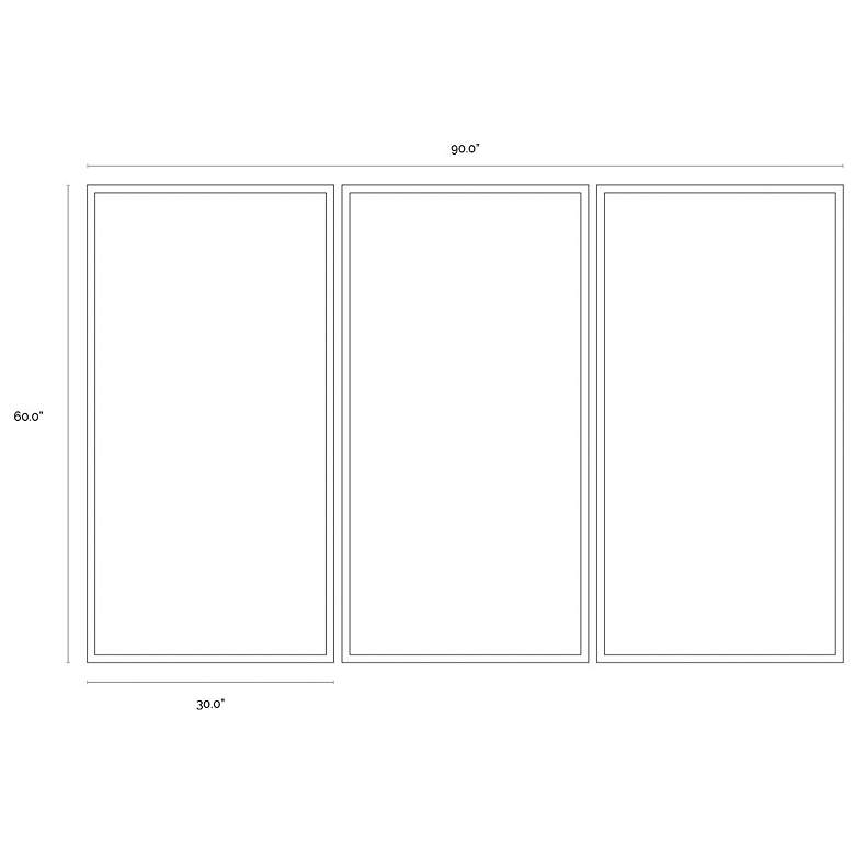 Image 5 Sunpan The Path (Set of 3) 30" X 60" Gold Floater Frame more views