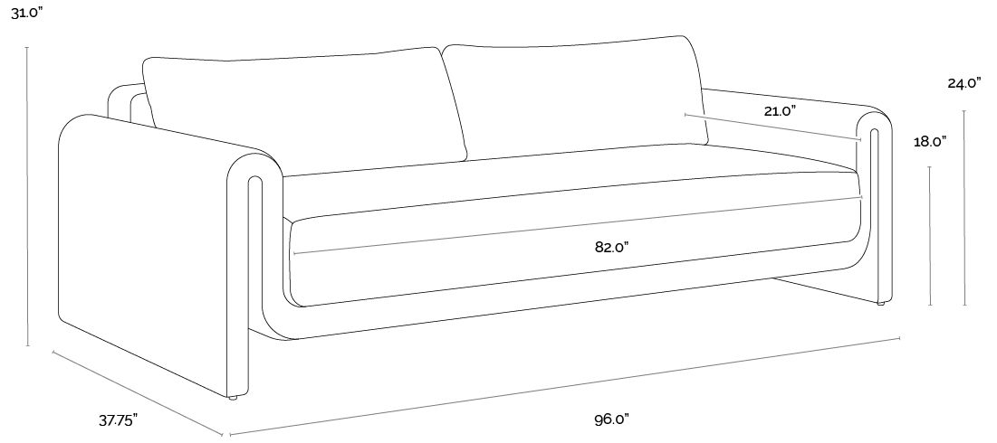 Sunpan Tibi Sofa Natural