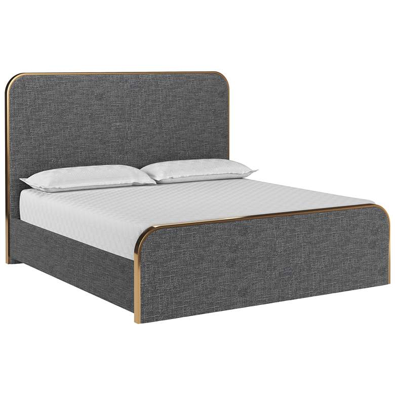 Image 1 Sunpan Tometi Bed King Chacha Gray