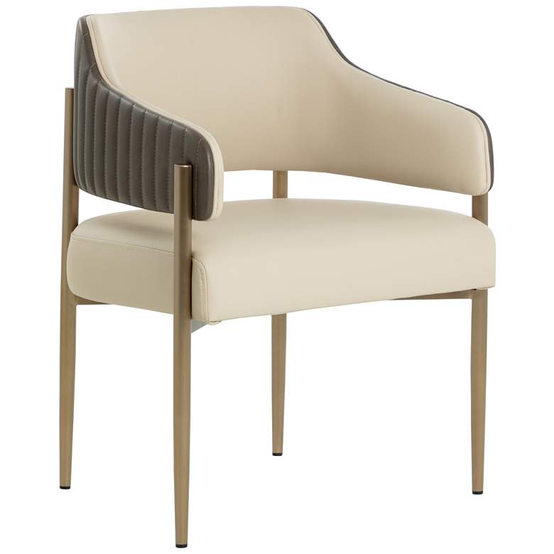 Image 1 Sunpan Tova Dining Armchair Dillon Cream and Bravo Ash