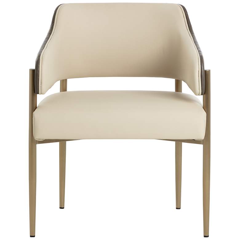 Image 2 Sunpan Tova Dining Armchair Dillon Cream and Bravo Ash more views