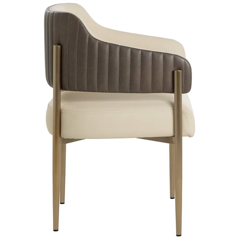Image 3 Sunpan Tova Dining Armchair Dillon Cream and Bravo Ash more views
