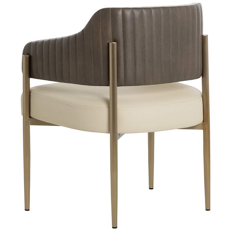 Image 4 Sunpan Tova Dining Armchair Dillon Cream and Bravo Ash more views