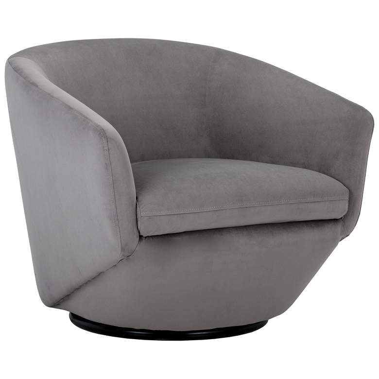 Image 2 Sunpan Treviso Swivel Lounge Chair Antonio Charcoal