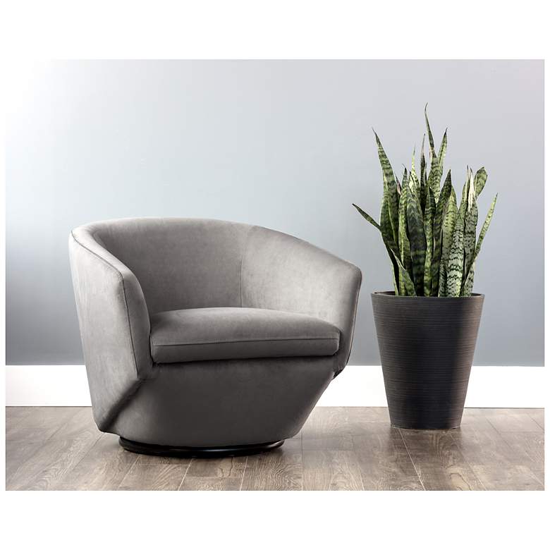 Image 1 Sunpan Treviso Swivel Lounge Chair Antonio Charcoal