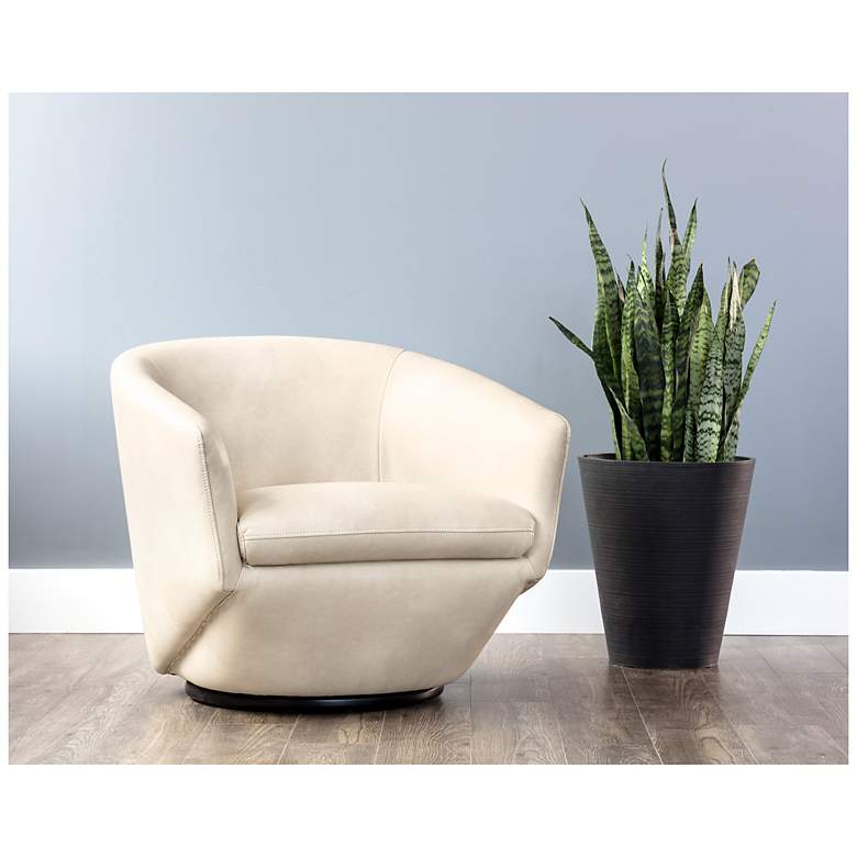 Image 1 Sunpan Treviso Swivel Lounge Chair Bravo Cream
