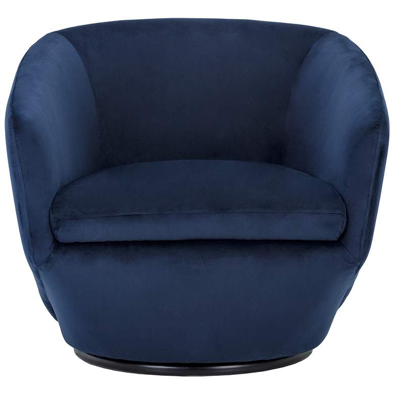 Image 3 Sunpan Treviso Swivel Lounge Chair Metropolis Blue more views
