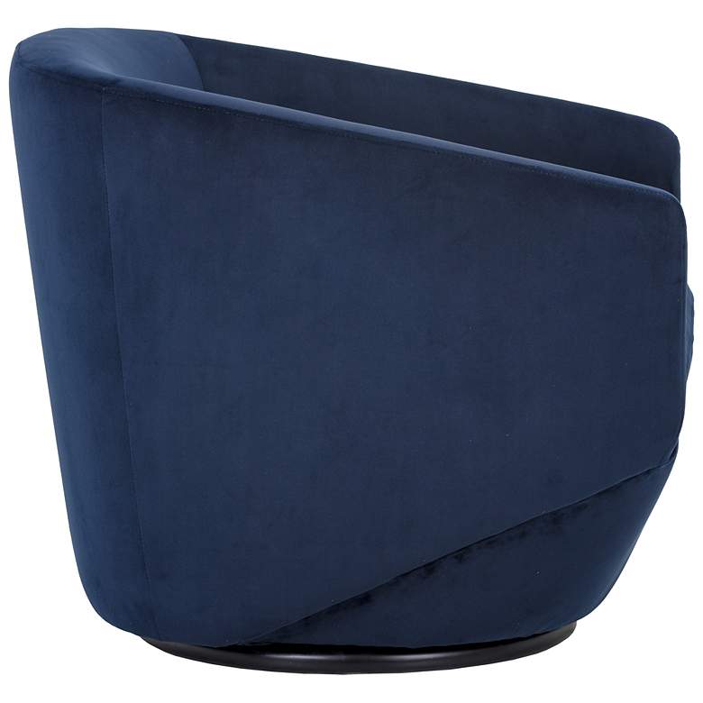 Image 4 Sunpan Treviso Swivel Lounge Chair Metropolis Blue more views