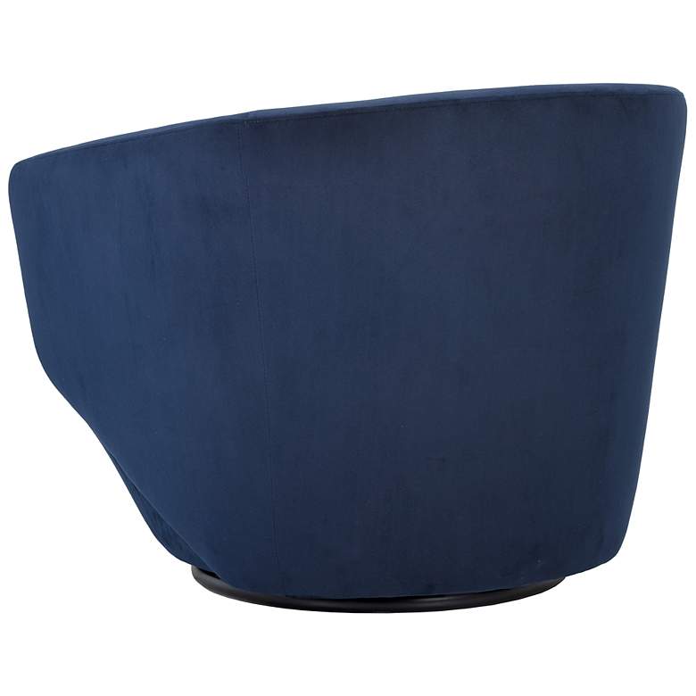 Image 5 Sunpan Treviso Swivel Lounge Chair Metropolis Blue more views