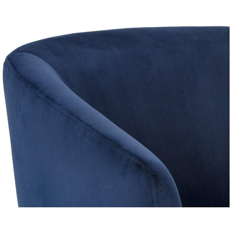 Image 7 Sunpan Treviso Swivel Lounge Chair Metropolis Blue more views
