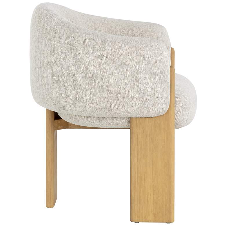 Image 3 Sunpan Trine Dining Armchair Rustic Oak Dove Cream more views