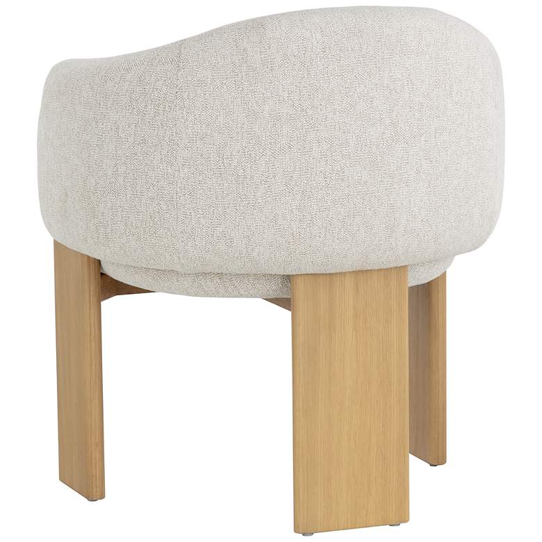Image 4 Sunpan Trine Dining Armchair Rustic Oak Dove Cream more views