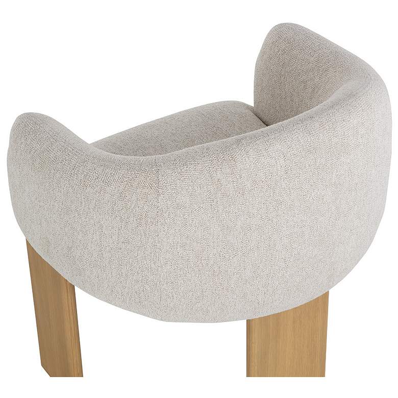 Image 5 Sunpan Trine Dining Armchair Rustic Oak Dove Cream more views