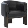 1_Sunpan Trine Lounge Chair Dark Brown Vintage Black Night Leather