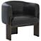 Sunpan Trine Lounge Chair Dark Brown Vintage Black Night Leather