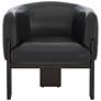 2_Sunpan Trine Lounge Chair Dark Brown Vintage Black Night Leather more views