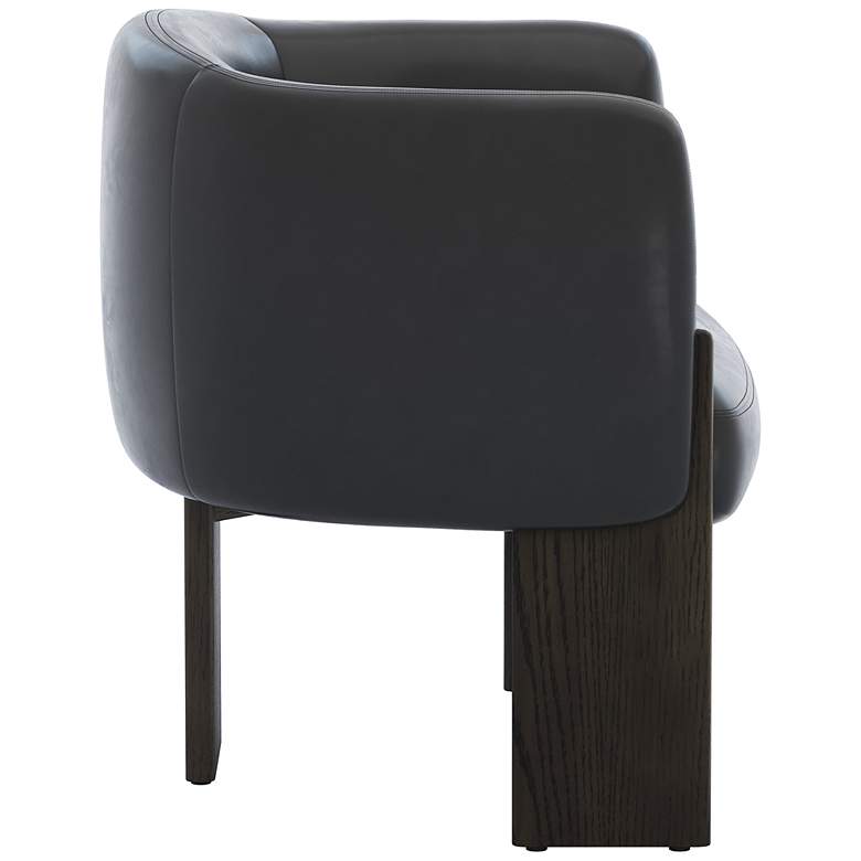 Image 3 Sunpan Trine Lounge Chair Dark Brown Vintage Black Night Leather more views
