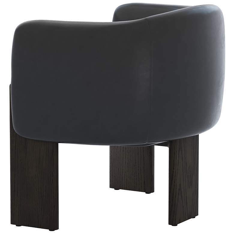 Image 4 Sunpan Trine Lounge Chair Dark Brown Vintage Black Night Leather more views