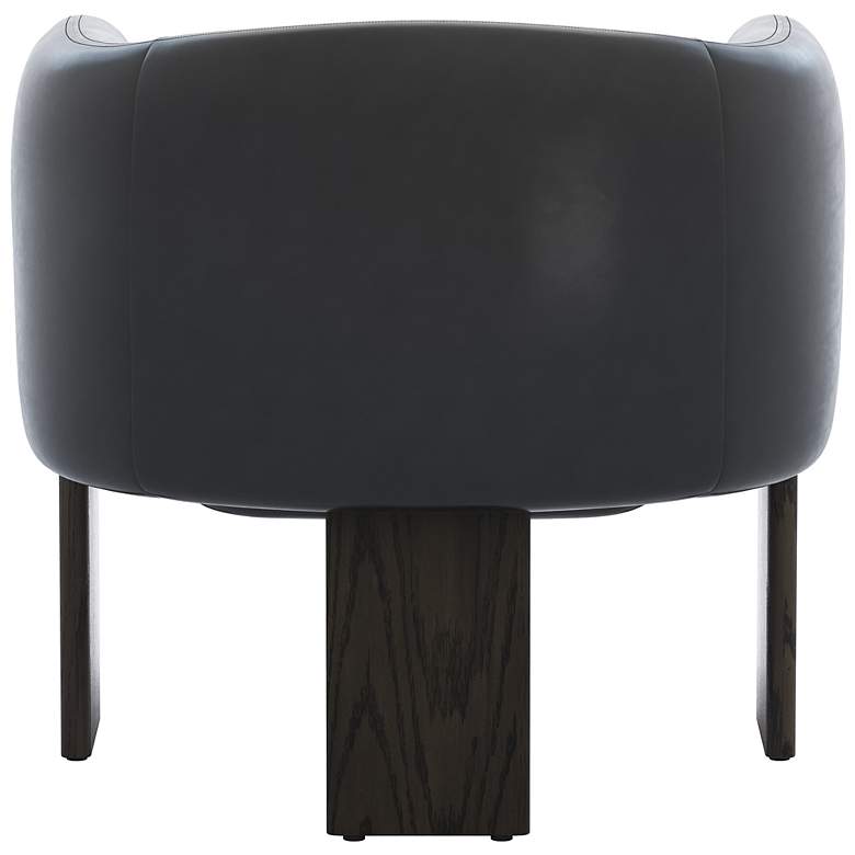Image 5 Sunpan Trine Lounge Chair Dark Brown Vintage Black Night Leather more views