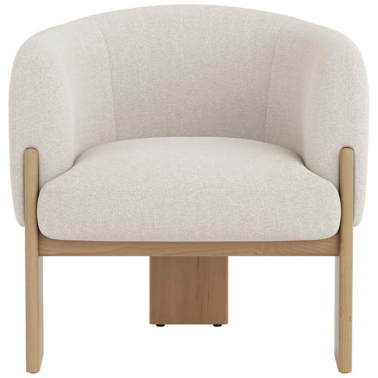 Image 2 Sunpan Trine Lounge Chair Rustic Oak Dove Cream more views