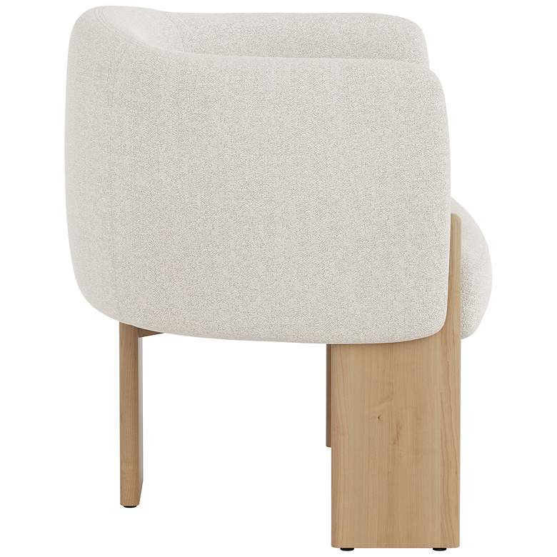 Image 3 Sunpan Trine Lounge Chair Rustic Oak Dove Cream more views