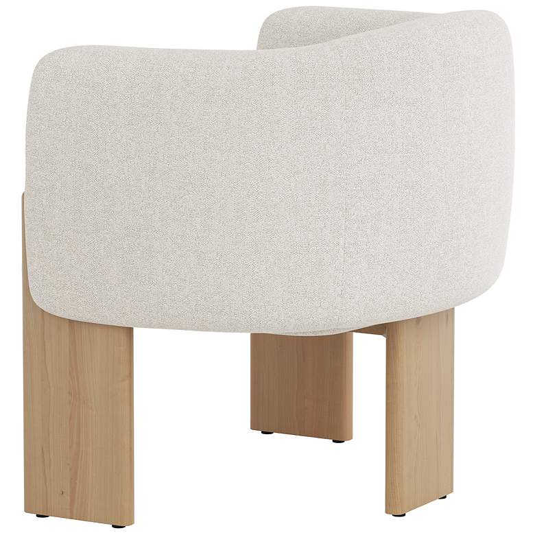 Image 4 Sunpan Trine Lounge Chair Rustic Oak Dove Cream more views