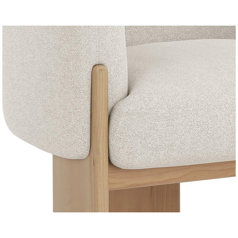 Image 6 Sunpan Trine Lounge Chair Rustic Oak Dove Cream more views
