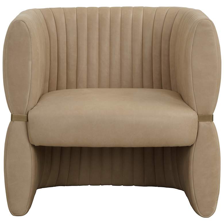 Image 2 Sunpan Tryor Lounge Chair Sahara Sand Leather more views