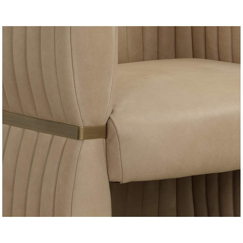 Image 5 Sunpan Tryor Lounge Chair Sahara Sand Leather more views