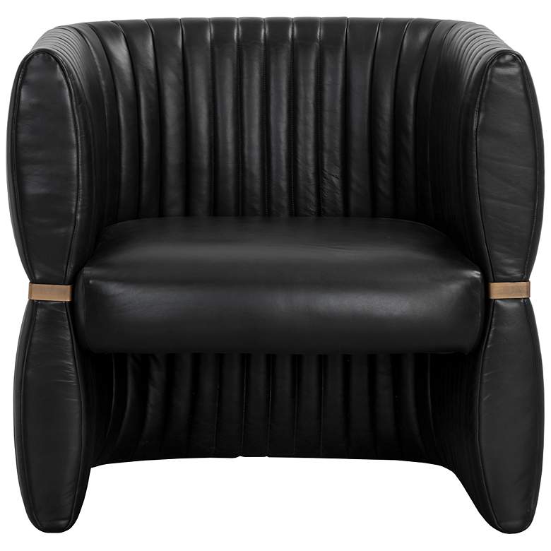 Image 2 Sunpan Tryor Lounge Chair Vintage Black Night Leather more views