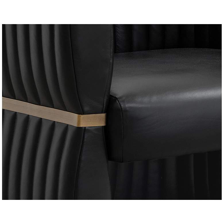 Image 5 Sunpan Tryor Lounge Chair Vintage Black Night Leather more views