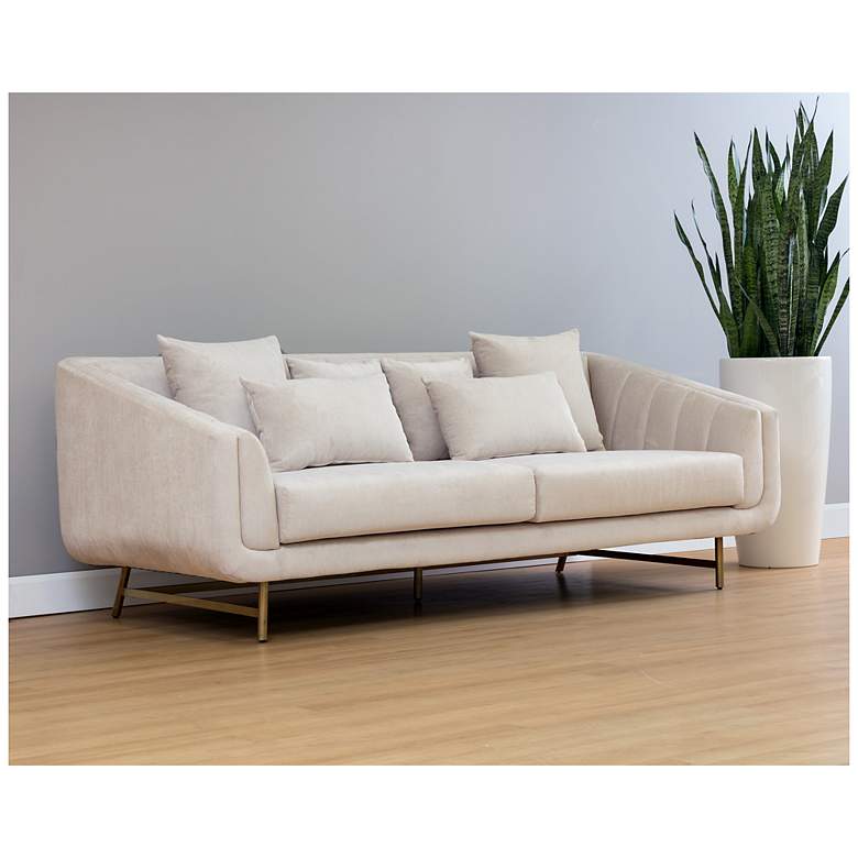 Image 3 Sunpan Veera Sofa Polo Club Muslin more views