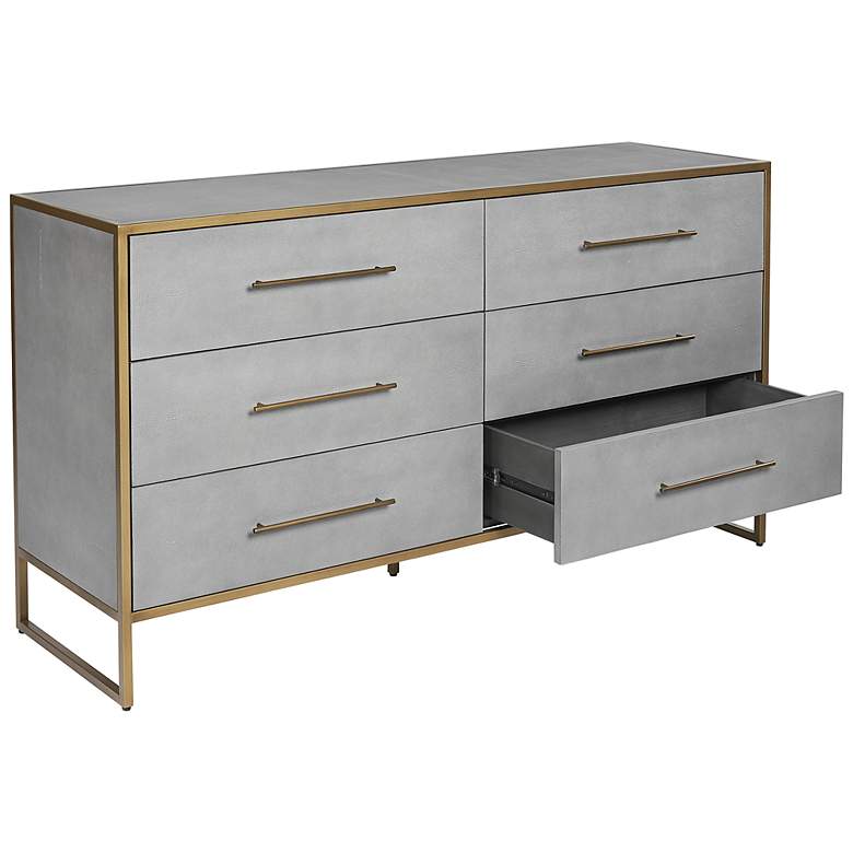 Image 3 Sunpan Venice Dresser Gray Shagreen more views